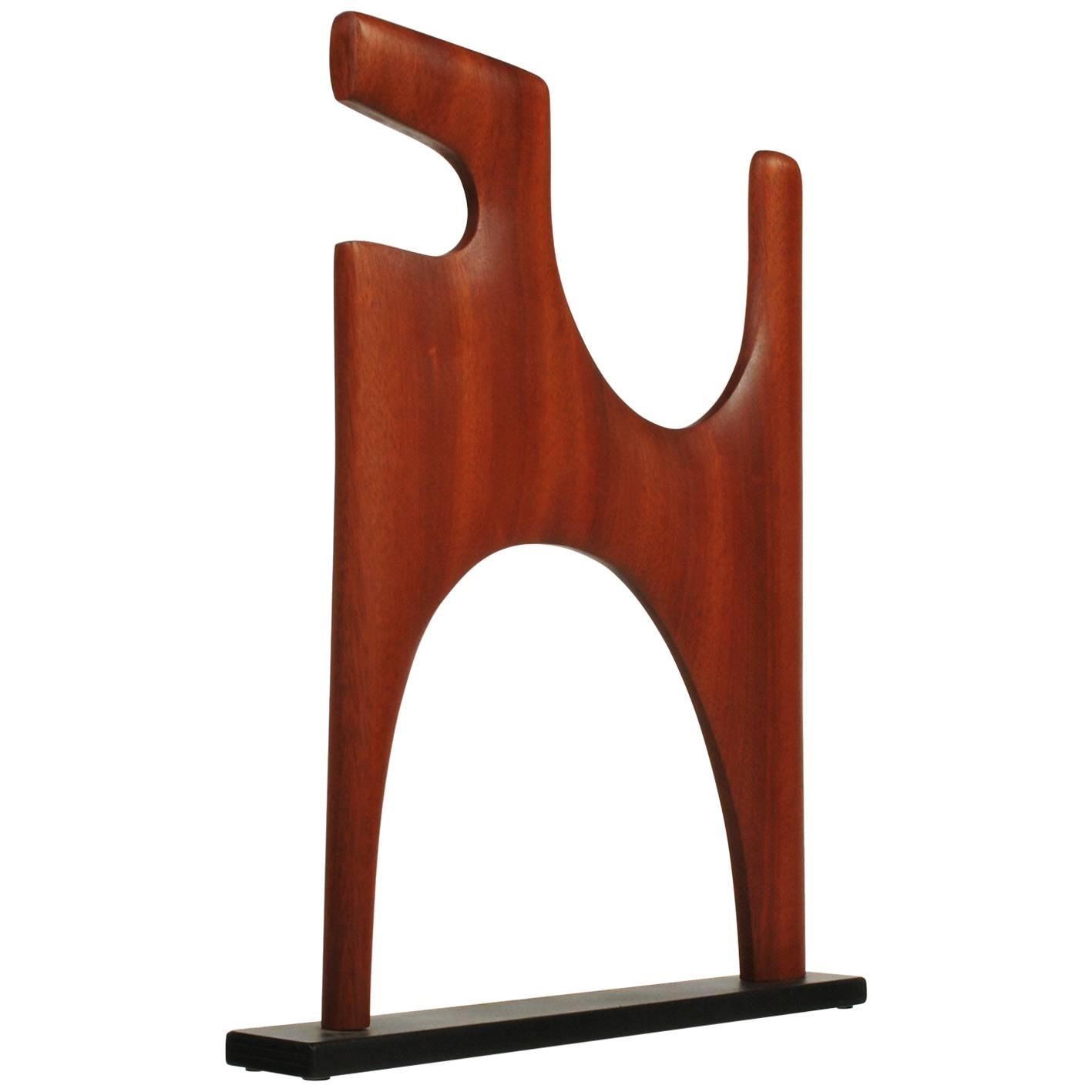 DRH16 Modern Dog Wood Sculpture, Mid-Century Modern Style For Sale