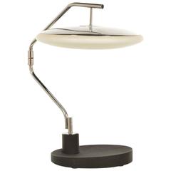 Chrome Italian Desk Lamp with Swing Arm