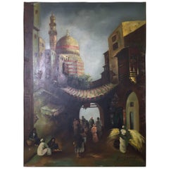 Vintage Orientalist Oil Painting