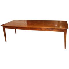 Large French Antique Cherrywood Dining Table