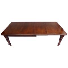 Antique 19th Century Solid Mahogany Extending Dining Table