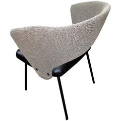 Burov Armchair with Leather Seat