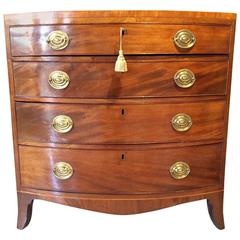 Superb George III Period Mahogany Bow Fronted Sideboard