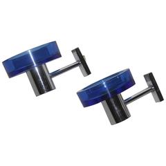 Pair of Seguso Blu Sconces Italian Design, 1960s 8