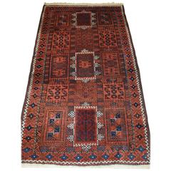 Antique Baluch Rug with Traditional Timuri or Yaquab Khani Design, circa 1900