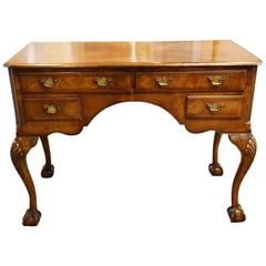 Antique Queen Anne Style Walnut Dressing Table