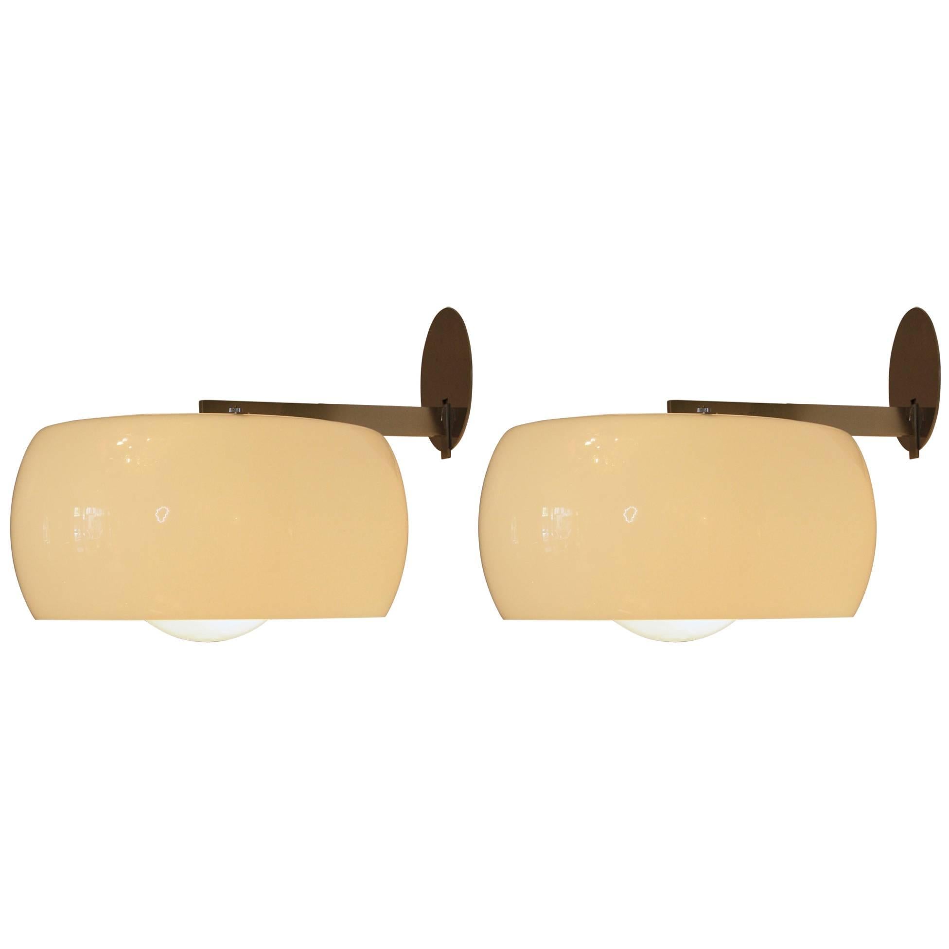 Pair of Wall Sconces by Vico Magistretti, 1960s For Sale