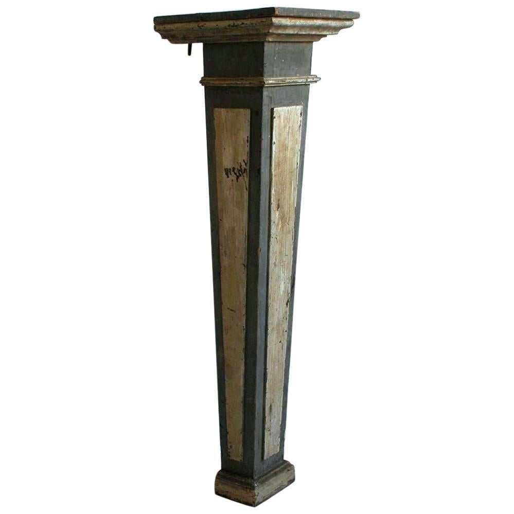 18th Century French Wood Painted Pedestal