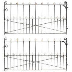 Antique Pair of Wrought Iron Pedestrian Gates 12