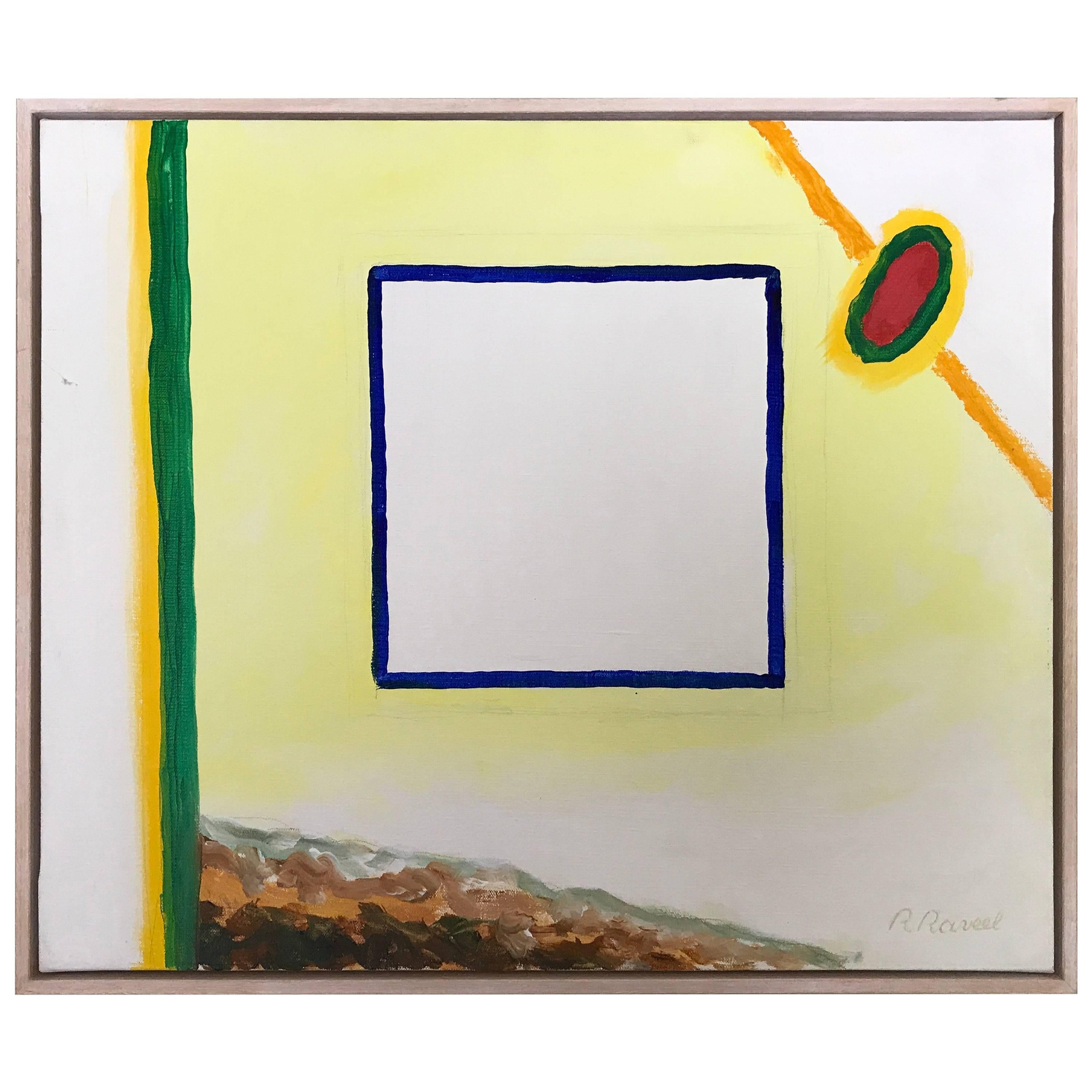 Roger Raveel "Mister Mondriaan" Title 2002 Oil on Canvas For Sale