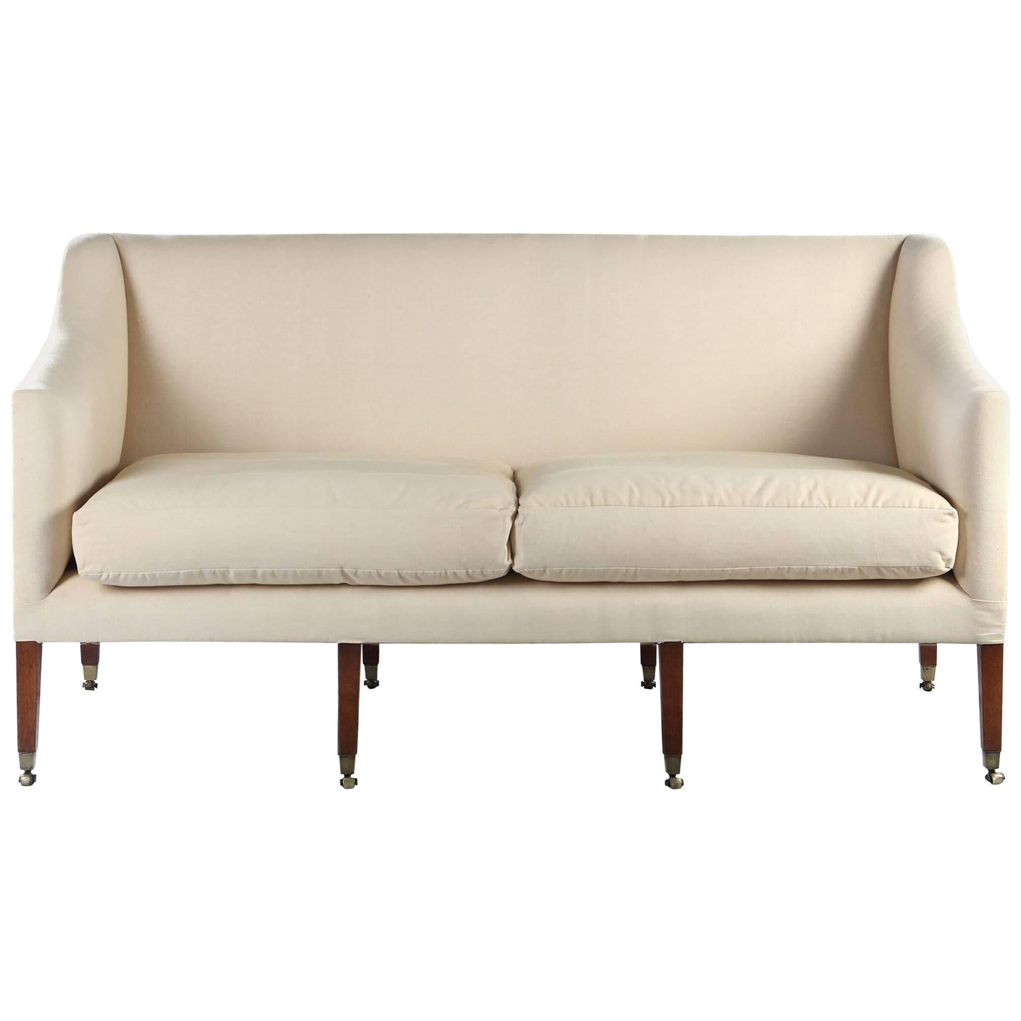 George III Flat Back Mahogany Sofa