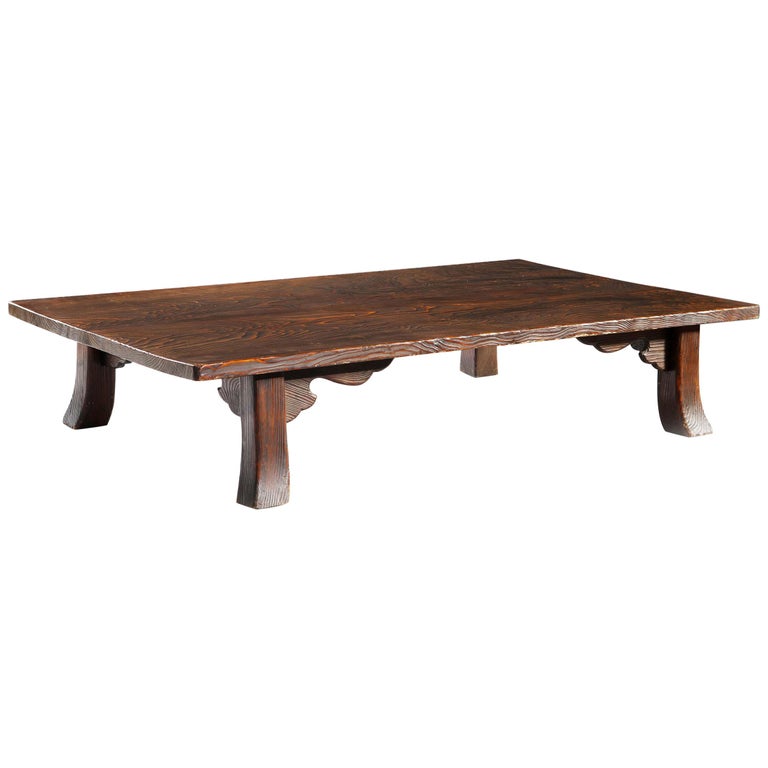 Shou Sugi Ban Cedar Wood Coffee Table, Cedar Plank Coffee Table