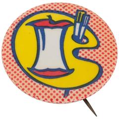 1960s Roy Lichtenstein Designed Pop Art Pin for C.O.R.E. 5