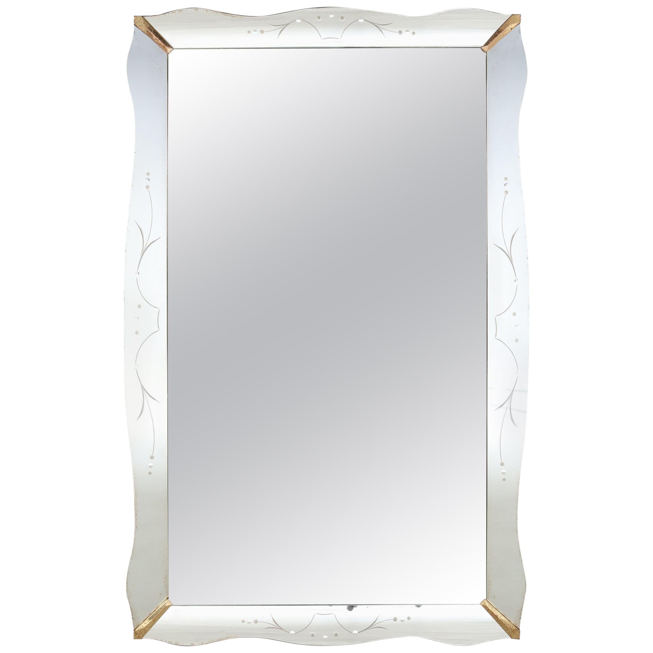 Large Art Deco Mirror For Sale at 1stDibs