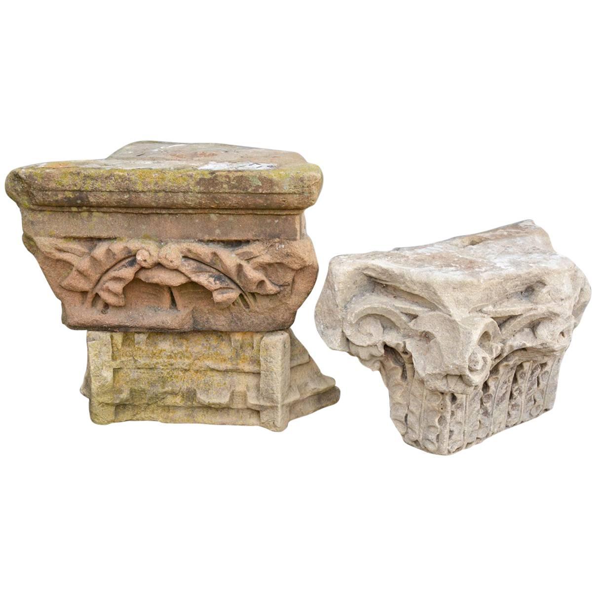 Two Early Architectural Stone Capital