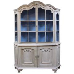Late 18th Century Bleached Oak Display Cabinet, circa 1790