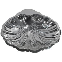 American Sterling Silver Scallop Shell Dish by New York Maker