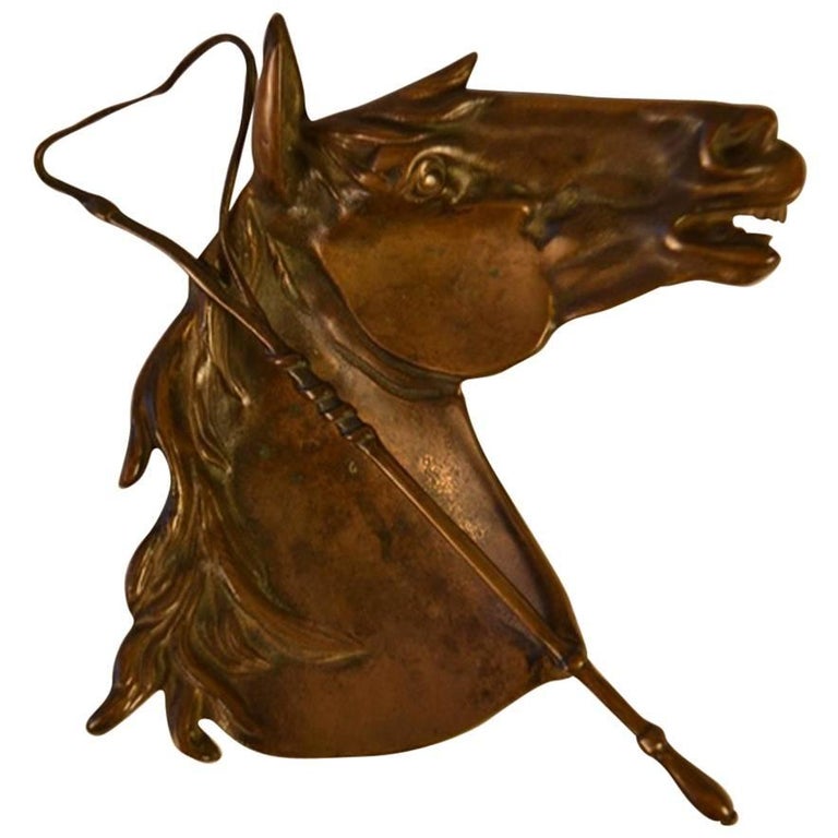 Bronze Horse Head and Riding Crop Dish at 1stDibs