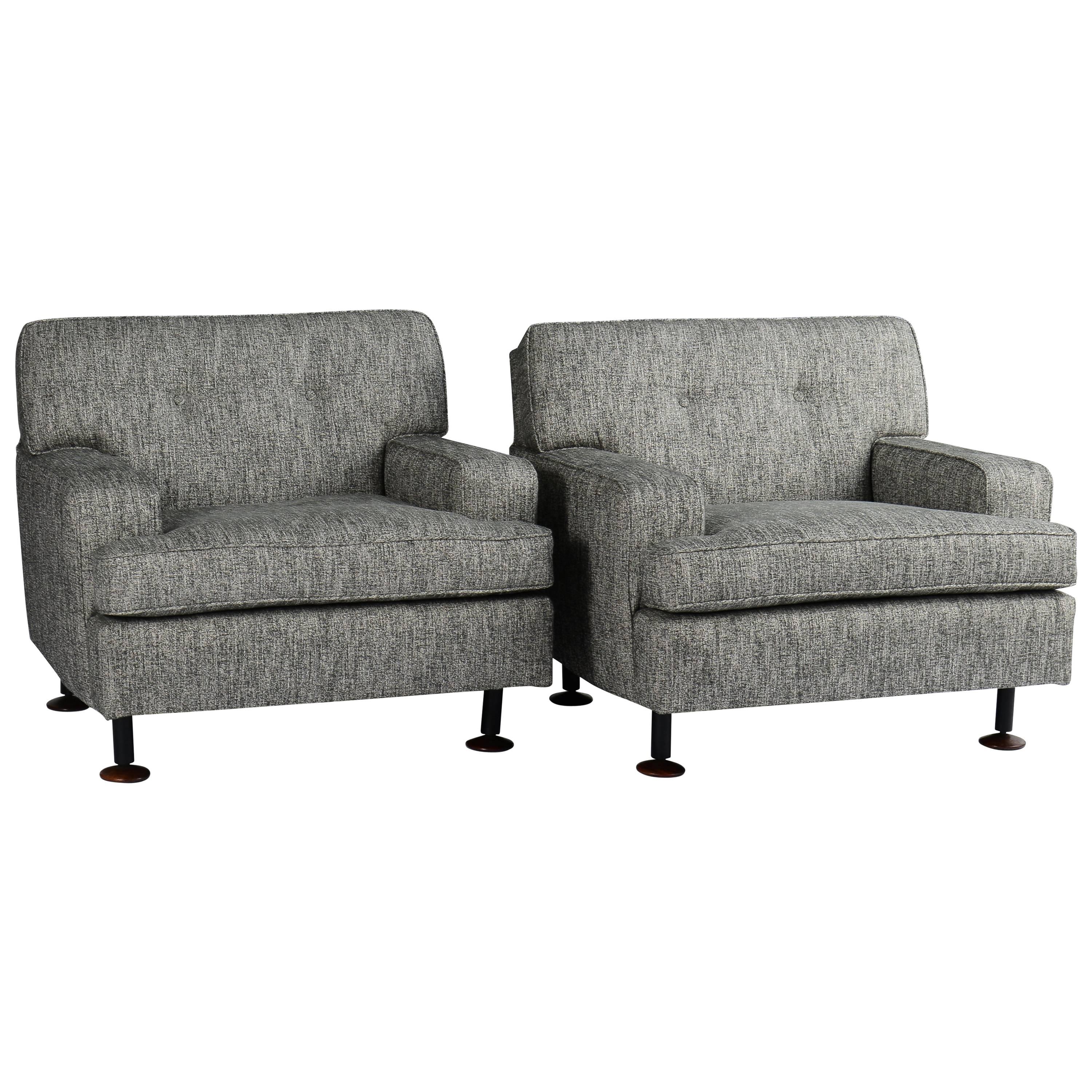 Pair of "Square" Chairs by Marco Zanuso for Airflex For Sale