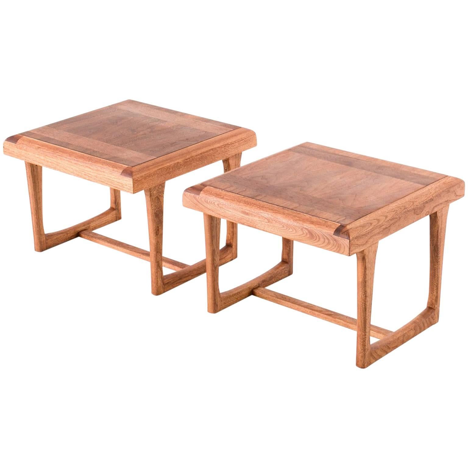 Mid-Century Modern Lane Walnut Side Tables For Sale