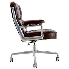 Brown Leather Time Life Executive Desk Chair by Charles Eames for Herman Miller