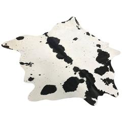 Black and White Speckled Brazilian Cowhide Rug 3