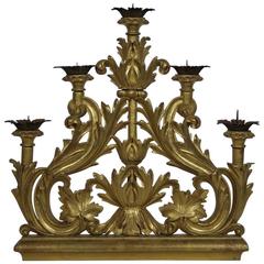 Large 19th Century Gilded Italian Candleholder
