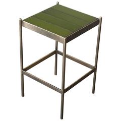 Brass and Tile Side Table by Thomas Hayes Studio 1