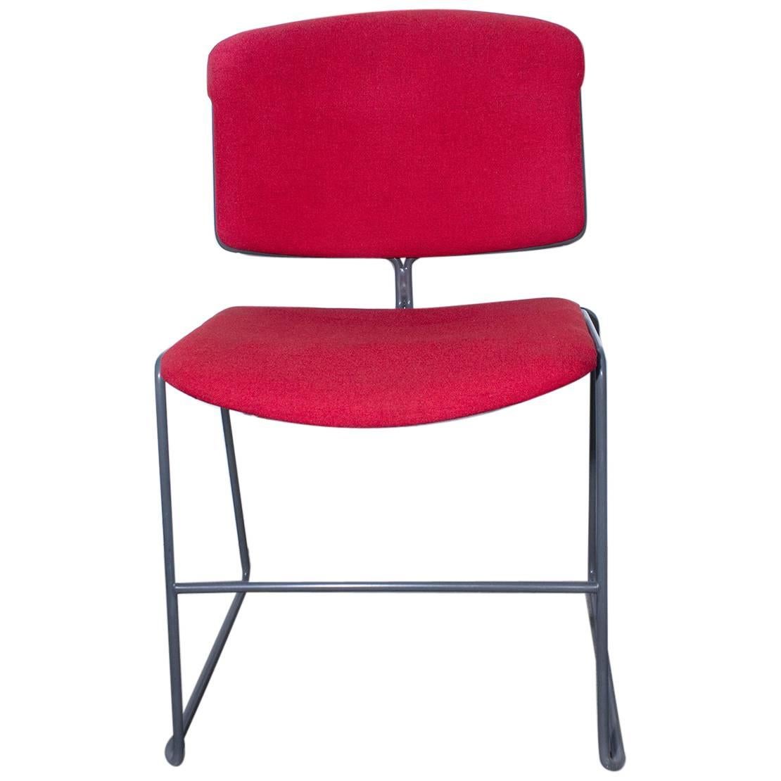 1980s Steelcase Stackable Chair in Micro Linen