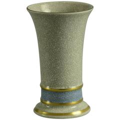 Crackleware Vase with Gilt Accent by Royal Copenhagen