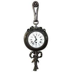 19th Century French Bronze Cartel, Wall Clock 1