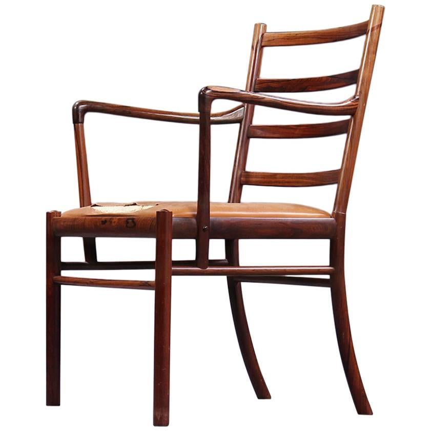Ole Wanscher Colonial Desk Chair of Rosewood For Sale