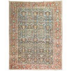 Ancien tapis décoratif Heriz, Perse du Nord-Ouest