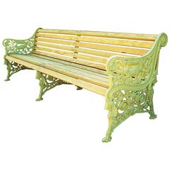 Monumental 19th Century Cast Iron Squirrel Garden Bench / Seat