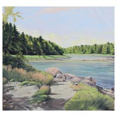 Ray Ciarrochi Oil Painting Beach at Bremen Cove, Maine, 1978