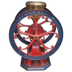 American Cast Iron Painted Coffee Grinder, Star Mill, Philadelphia, Circa 1885 5