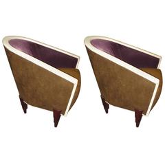 One or a Pair of Colber International Italian Armchairs 11