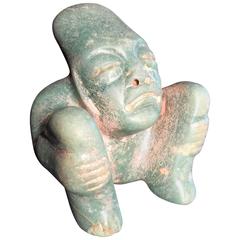 Cadeau de jade ancien Figure précolombienne:: 1000-400 BC Humain ou surnaturel ?