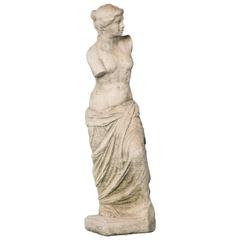 Vintage Swedish Cast Garden Sculpture of Venus De Milo