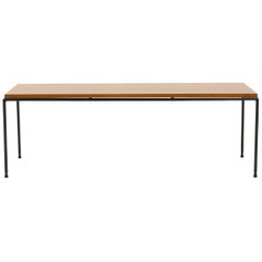 Paul McCobb Planner Group Bench/Coffee Table, Solid Staved Wood and Iron Base