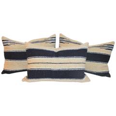 Group of Three Navajo Indian Weaving Saddle Blanket Pillows 12