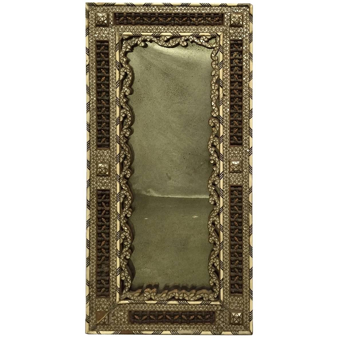 19th Century Syrian Mother of Pearl Inlaid Mirror