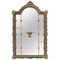 Large Italian Faux Tortoiseshell Painted Mirror, 19th Century