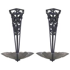 Pair of Italian Signed Sabino Art Deco Style Chandeliers 12