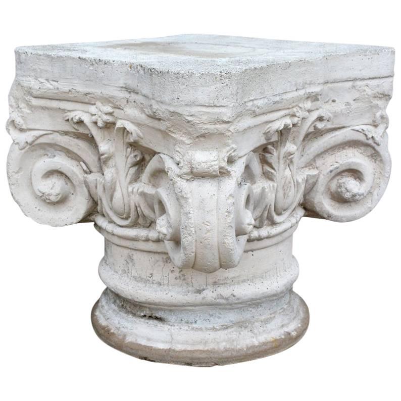 Antique Ionic Stone Pedestal