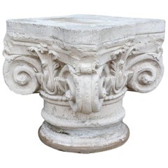 Antique Ionic Stone Pedestal