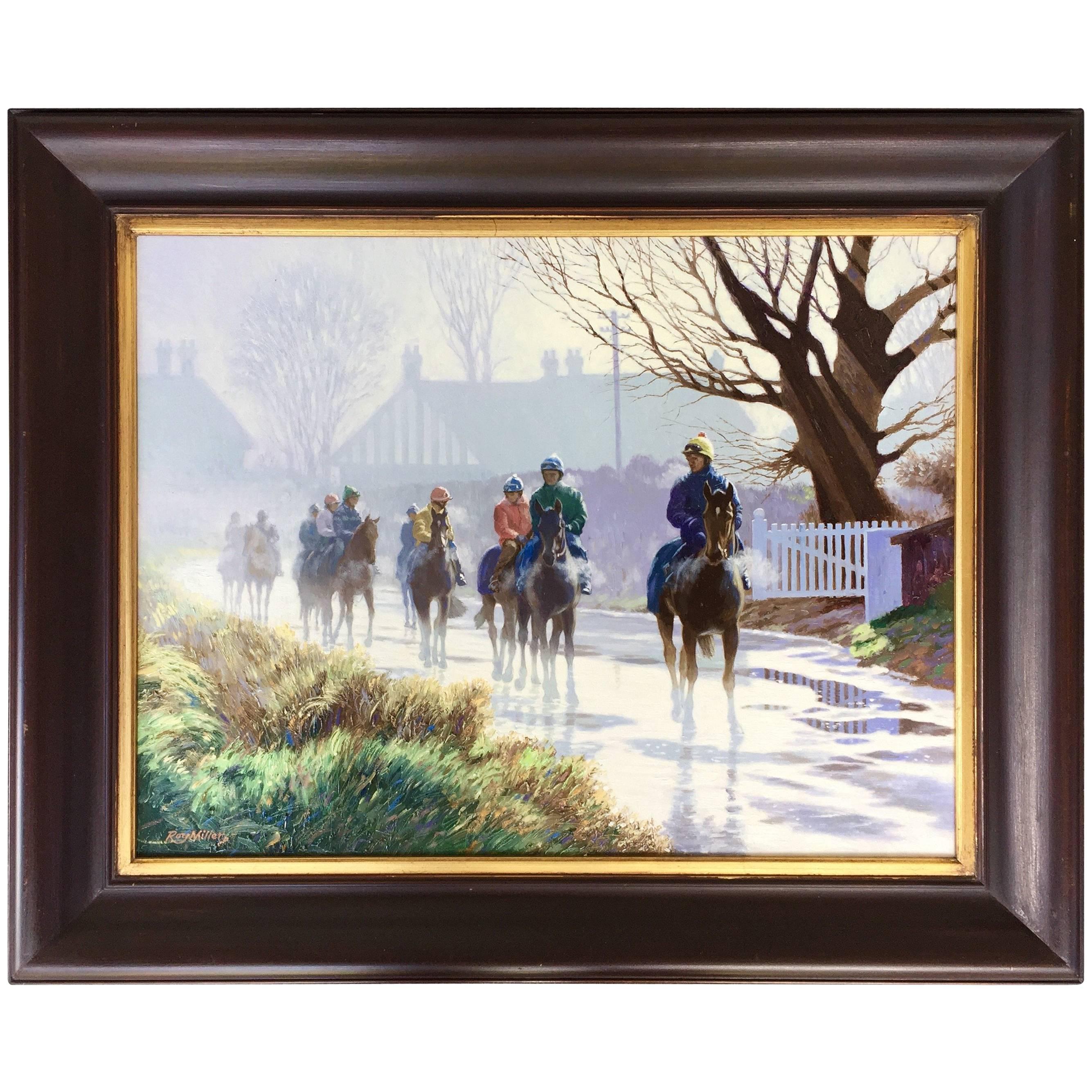 "Clearing Mist" Horse Racing Painting by Roy Miller