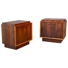 Pair of Walnut Nightstands