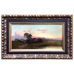 Used "Days End" Luminous Landscape Painting by Benjamin Williams Leader