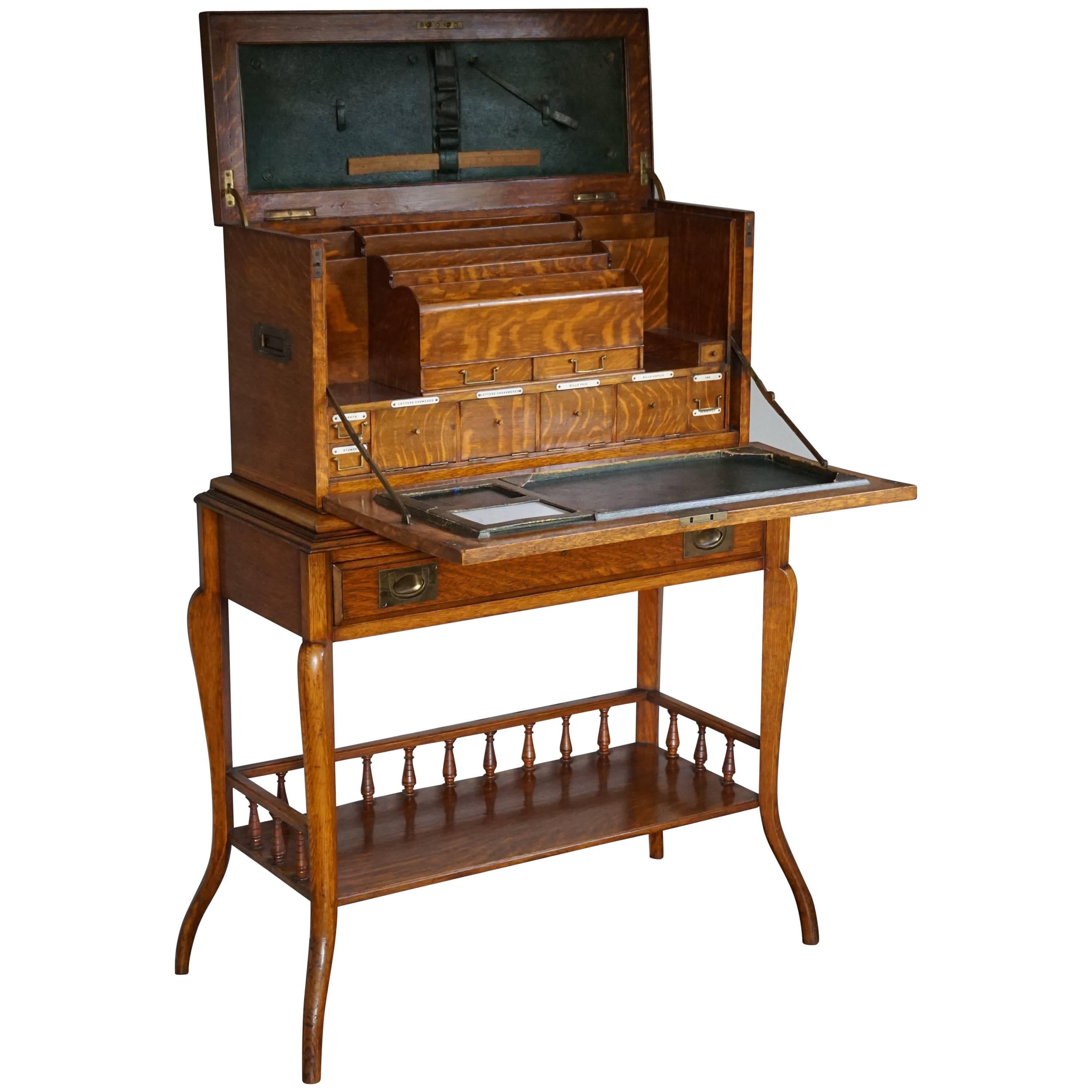 Atemberaubende Kampagne oder Travelers-Schreibtisch von Thomas Potter aus dem späten 19. Jahrhundert
